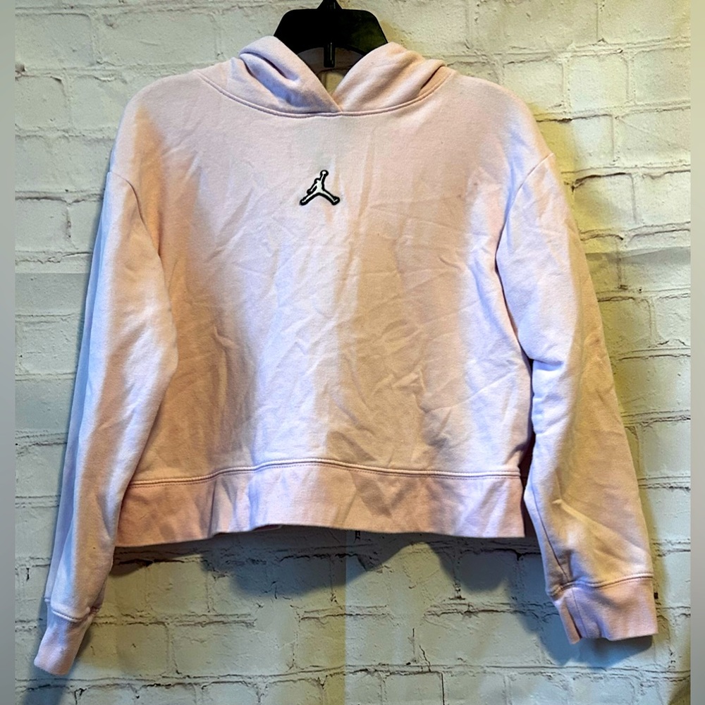 Pink Jordan Crop Top Hoodie